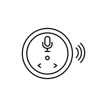 Echo dot icon. Simple line, outline vector elements of voice assistant for ui イラスト素材