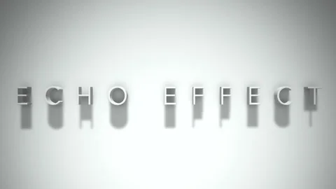 Echo effect 3D title animation with shadows on a white background Stock Footage 297205383