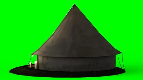 Echo house green background Stock Illustration