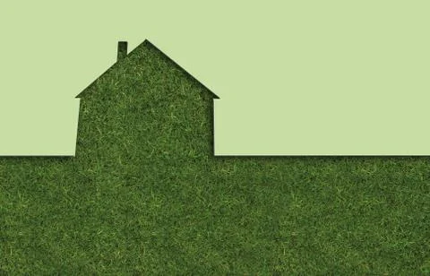 Echo house metaphor made in 3d software Stockillustratie