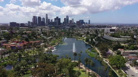 Echo Park push and pull Stock Footage 133471479