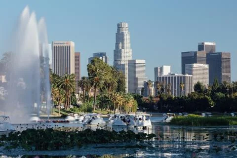 Echo Park Sunset Stock Photos