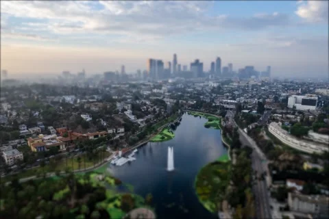 Echo Park Tilt Shift Video stock 219524463