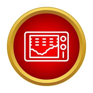 Echo sounder device icon showing underwater navigation depth 스톡 일러스트