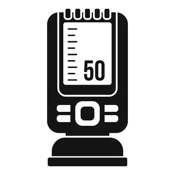 Echo sounder fish catch icon, simple style Illustrazione stock