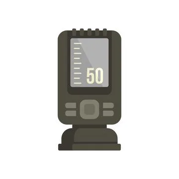 Echo sounder fish catch icon flat isolated vector Illustrazione stock