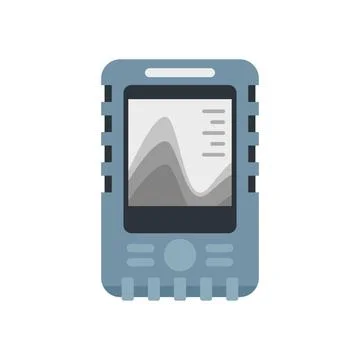 Echo sounder icon flat isolated vector Illustrazione stock