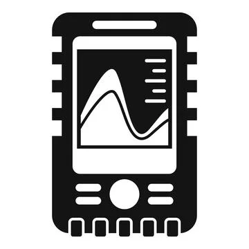 Echo sounder icon, simple style Illustrazione stock