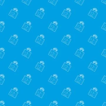 Echo sounder pattern seamless blue Stock Illustration