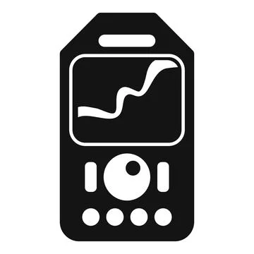 Echo sounder showing pulse rate icon simple style Stock Illustration
