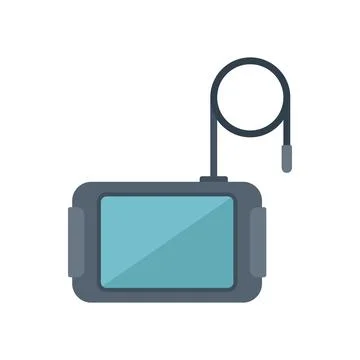 Echo sounder showing water depth for fish finding Illustrazione stock