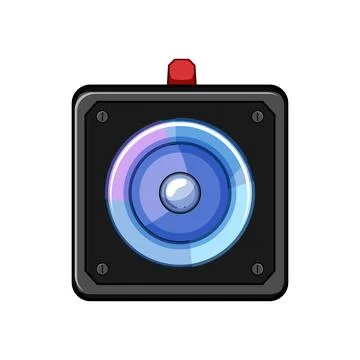 Echo speaker music cartoon vector illustration Illustrazione stock