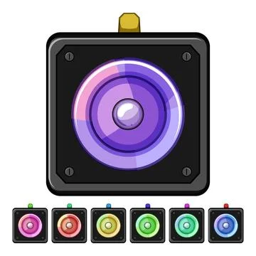 Echo speaker music cartoon vector graphic Stock Illustration