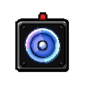 Echo speaker music pixel art vector illustration Stock Illustration