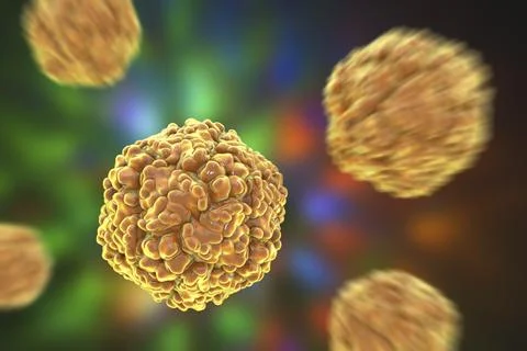 Echo viruses, 3D illustration Illustrazione stock