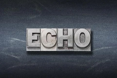 Echo word den Foto stock