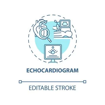 Echocardiogram concept icon イラスト素材