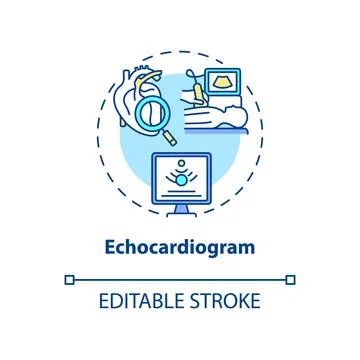 Echocardiogram concept icon イラスト素材