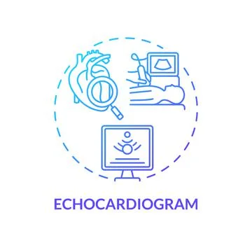 Echocardiogram concept icon イラスト素材