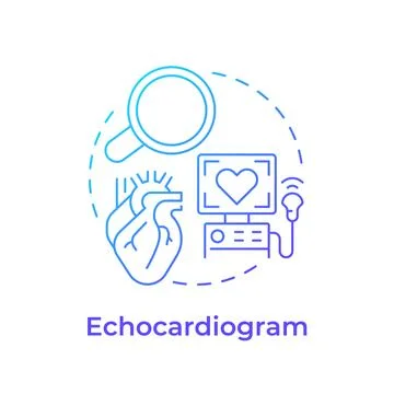 Echocardiogram gradient outline concept icon Stock Illustration