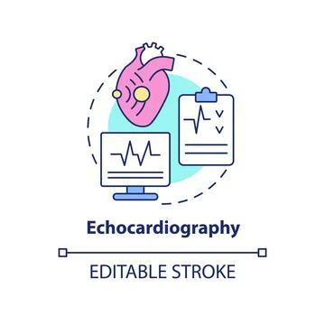 Echocardiography concept icon イラスト素材