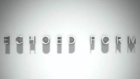 Echoed form 3D title animation with shadows on a white background Stock Footage 297510359