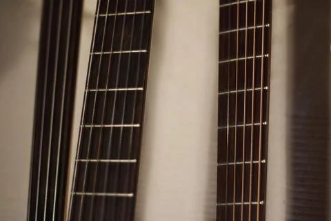 Echoes of Harmony: A Fragmented Reflection of Strings Stock Photos