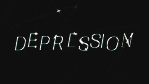 Echoes of the Mind: Depression Text Animation with Dark Aesthetic Stock Footage 303260879