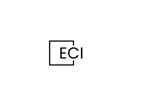 ECI letter initial logo design vector illustration Stock Illustration