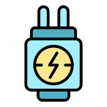 Ecigarette charging adapter icon vector flat Stock Illustration