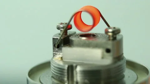 Ecigarette Coil Heating Up - Macro Shots Stock Footage 50444665