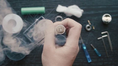 ECigarette Vape Atom Activation Test Stock Footage 81503775