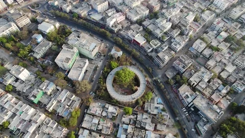 Ecil areal view pan shot drone day time Stock Footage 237461094