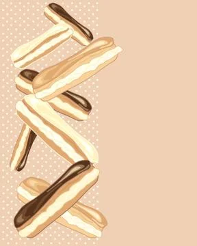 Eclair background Stock Illustration