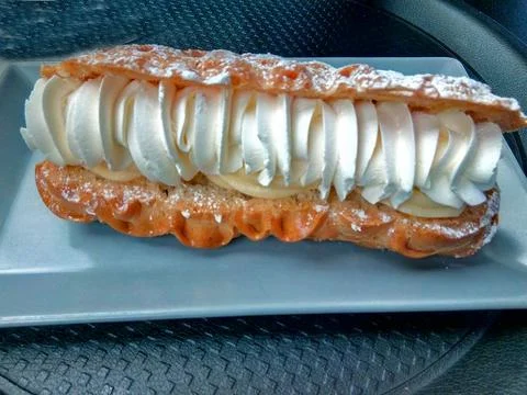 Eclair cake on a plate Foto stock