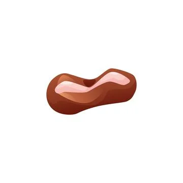 Eclair cake small sweet pastry filled with cream and topped with chocolate .. Ilustração Stock