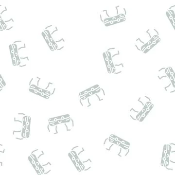 Eclair dessert character glyph vector seamless pattern Illustrazione stock