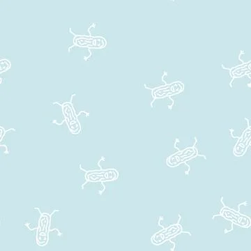 Eclair dessert character line seamless pattern Illustrazione stock