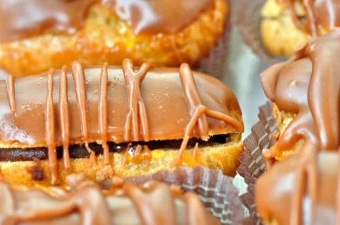 Eclair dessert Stock Photos