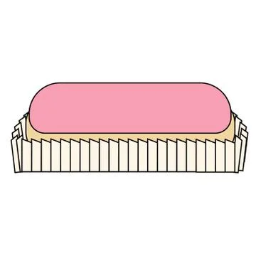 Eclair flat illustration on white Illustrazione stock