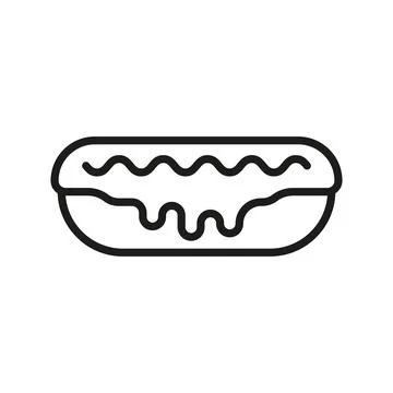 Eclair food beverage icon vector basic design simple and modern Stock Illustration