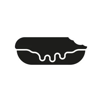 Eclair food beverage icon vector basic design simple and modern Stock Illustration