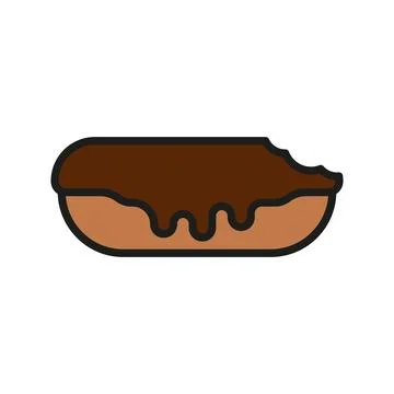 Eclair food beverage icon vector basic design simple and modern Stock Illustration