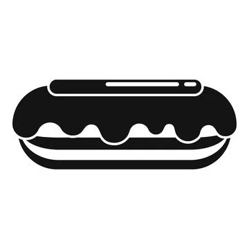 Eclair icon, simple style イラスト素材