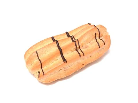 Eclair isolated on white Foto stock