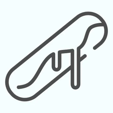 Eclair line icon. Sweet eclair vector illustration isolated on white. A long Illustrazione stock