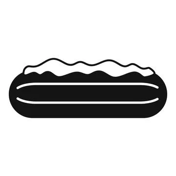 Eclair pastry dessert icon creating sweet treats Stock Illustration