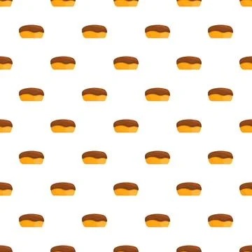 Eclair pastry pattern creating sweet dessert background Stock Illustration