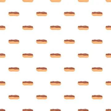 Eclair pattern seamless background cartoon illustration Stock Illustration