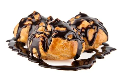Eclairs in a chocolate Stock Photos